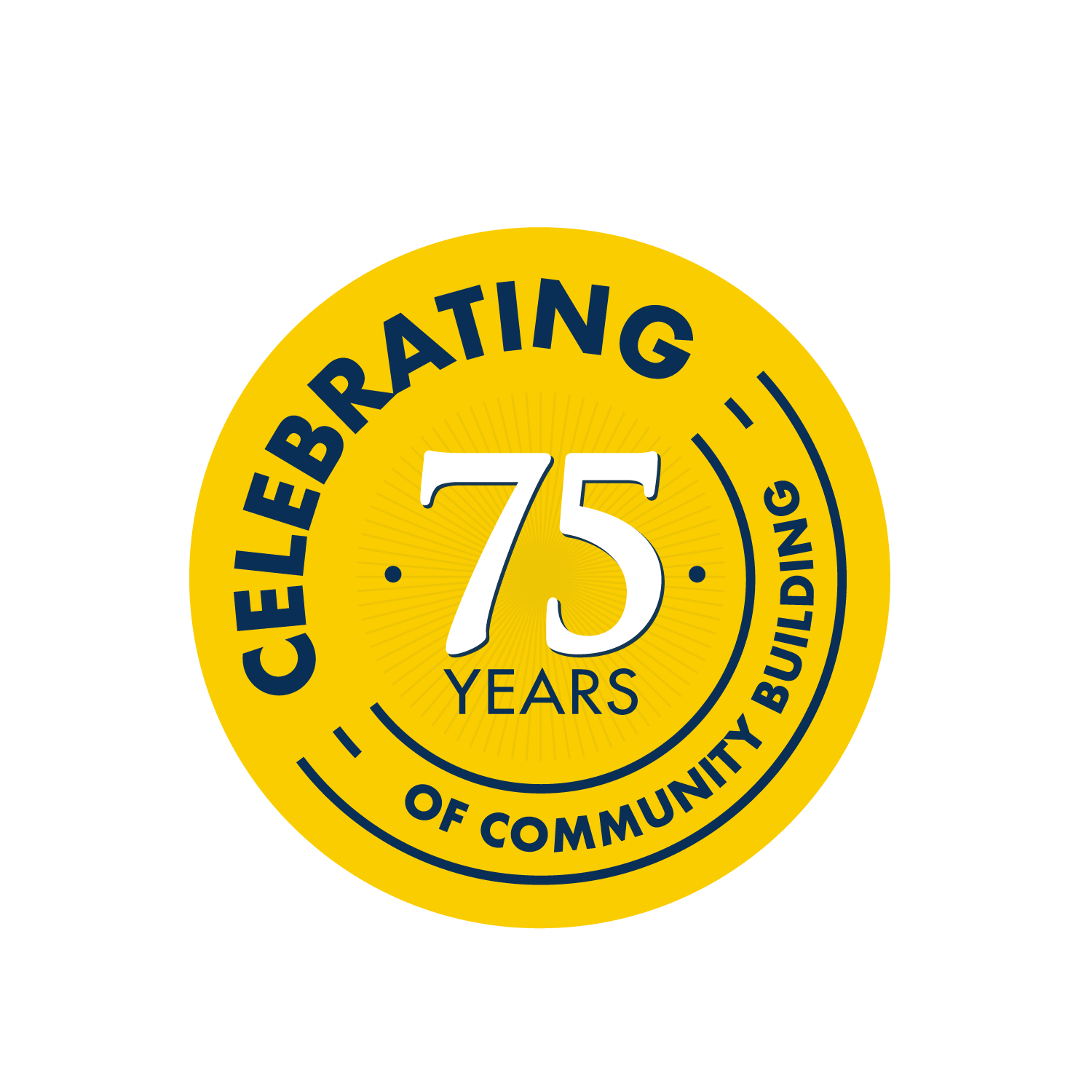 Celebrating 75 years Badge